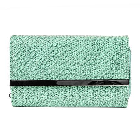 Mundi Big Fat Wallet Woven With Bar Trim