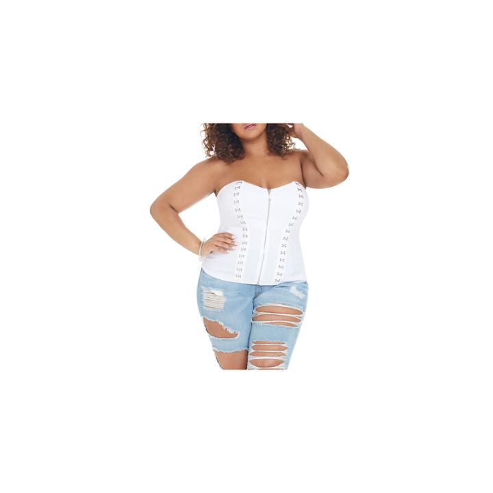 Fashion To Figure Eyes On Me Zip Up Corset-plus