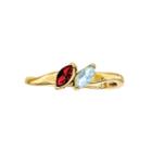 Personalized 14k Gold Cubic Zirconia Family Ring