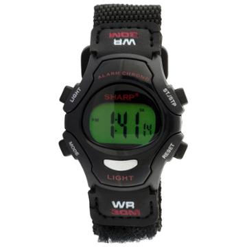 Sharp Unisex Black Strap Watch-shpkd000