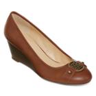 Liz Claiborne Elford Logo Wedge Pumps