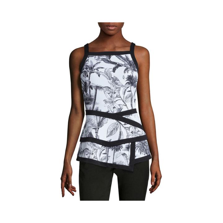 Worthington Sleeveless Framed Peplum Top - Tall