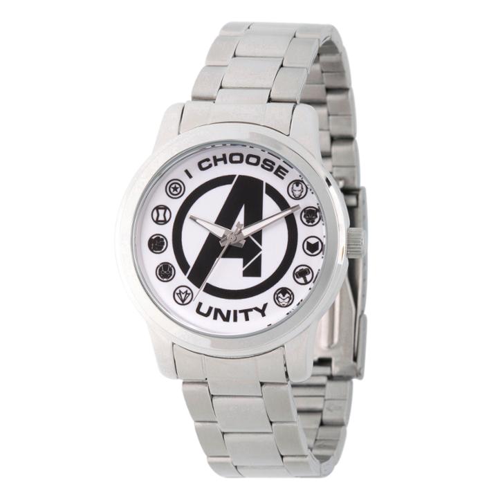 Classic Marvel Mens Silver Tone Strap Watch-wma000054