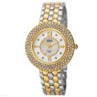 Burgi Womens Two Tone Strap Watch-b-125ttg