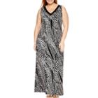 Jennie And Marlis Sleeveless Beaded Stripe Maxi Dress-plus