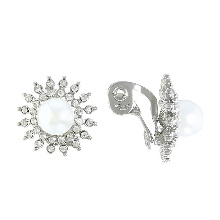 Monet Jewelry The Bridal Collection Simulated Pearls Clip On Earrings