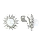 Monet Jewelry The Bridal Collection Simulated Pearls Clip On Earrings