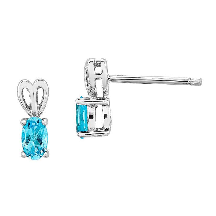 Blue Blue Topaz 10mm Stud Earrings