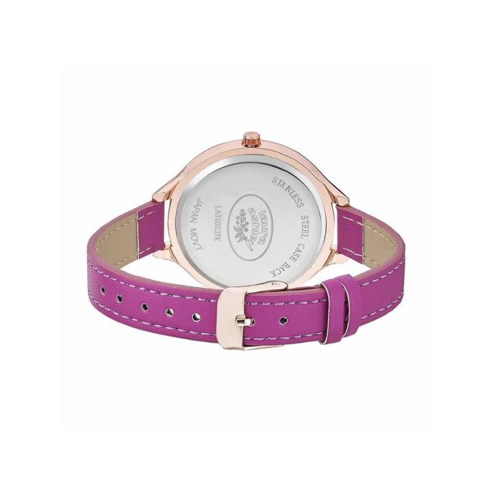 Laura Ashley Womens Geo Print Pink Strap Watch-la31023pk