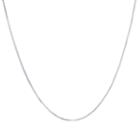 Silver Reflections Semisolid Box Chain Necklace