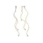 Decree Gold-tone Linear Earrings