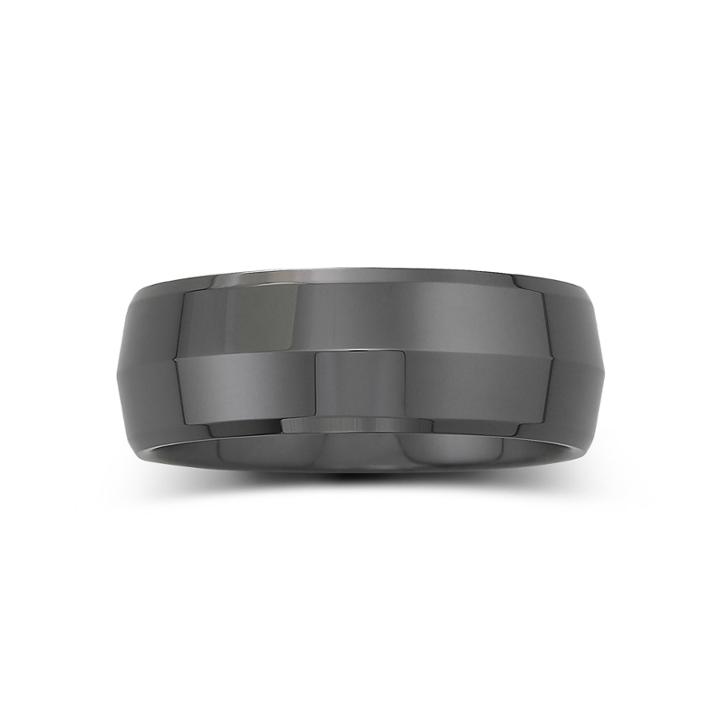 Men's 8mm Domed Band Ceramic