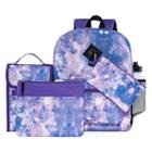 6pc Purple Space Backpack Set