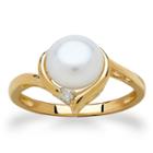 Certified Sofia&trade; Cultured Freshwater Pearl & Diamond Accent Ring