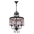 Enfield Collection 4 Light Mini Flemish Brass Andclear Crystal Chandelier