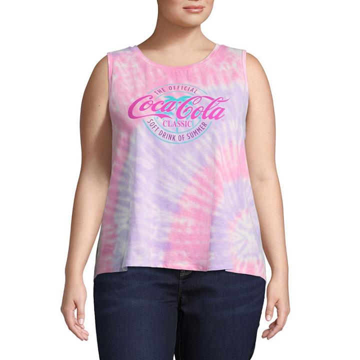 Tie Dye Coca-cola Muscle Tank-juniors Plus