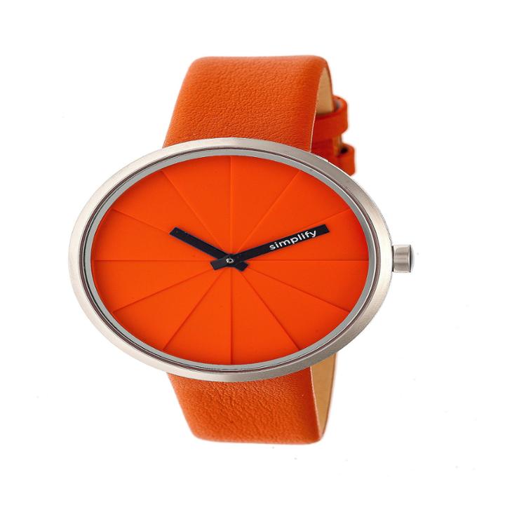 Simplify Unisex Orange Strap Watch-sim4006