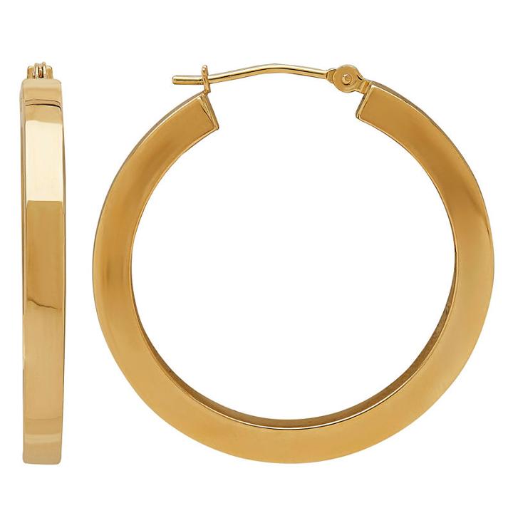14k Gold 30mm Hoop Earrings