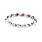 Personally Stackable Genuine Garnet Twisted Eternity Ring