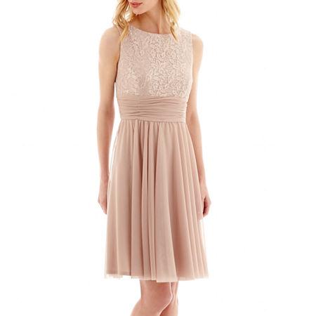 Jessica Howard Sleeveless Ruched Waist Dress
