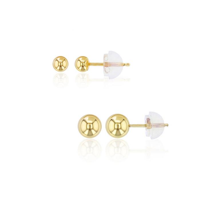 2 Pair 14k Gold Earring Sets