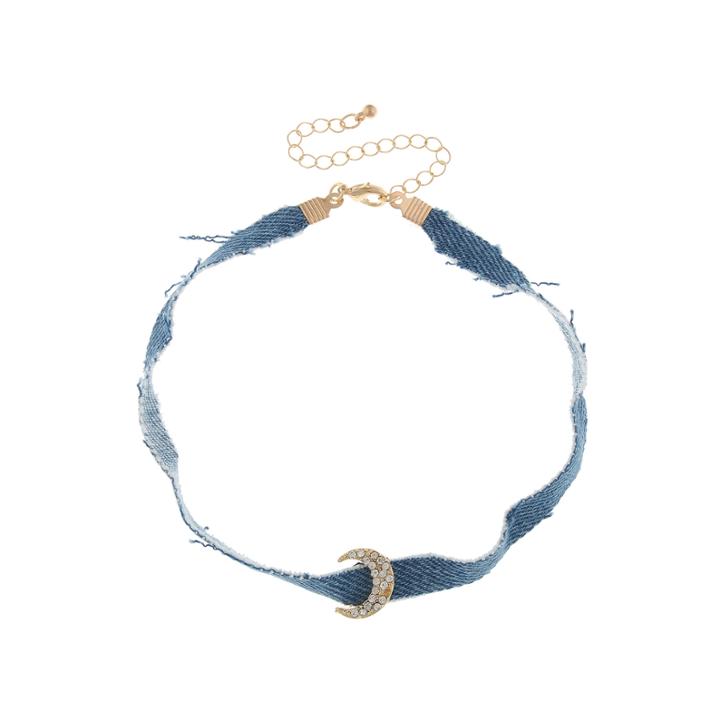 City Streets Womens Clear Choker Necklace