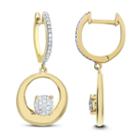 1/5 Ct. T.w. White Diamond 14k Gold Drop Earrings