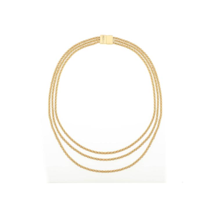 Monet Jewelry Womens Goldtone Three Row Collar Necklace
