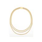 Monet Jewelry Womens Goldtone Three Row Collar Necklace