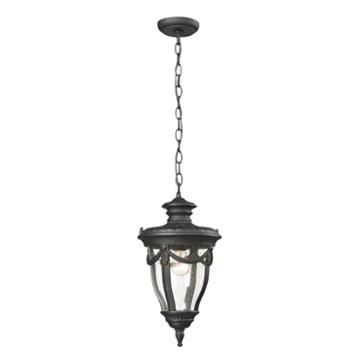 Anise 1-light Outdoor Pendant In Textured Matte Black