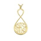 Personalized Monogram Infinity Pendant Necklace