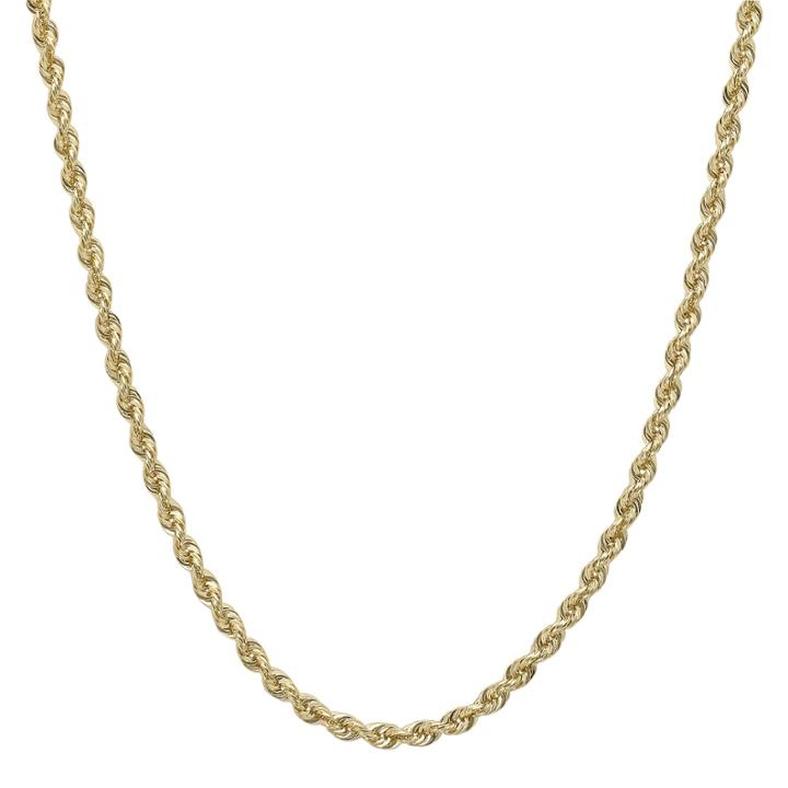 Infinite Gold&trade; 14k Yellow Gold 20 Hollow Glitter Rope Chain
