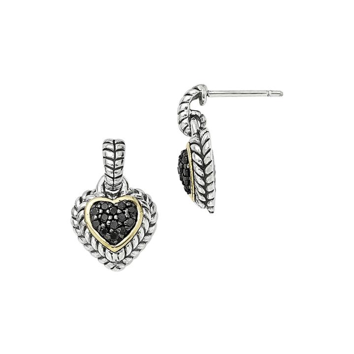 Shey Couture 1/4 Ct. T.w. Color-enhanced Black Diamond Sterling Silver Earrings