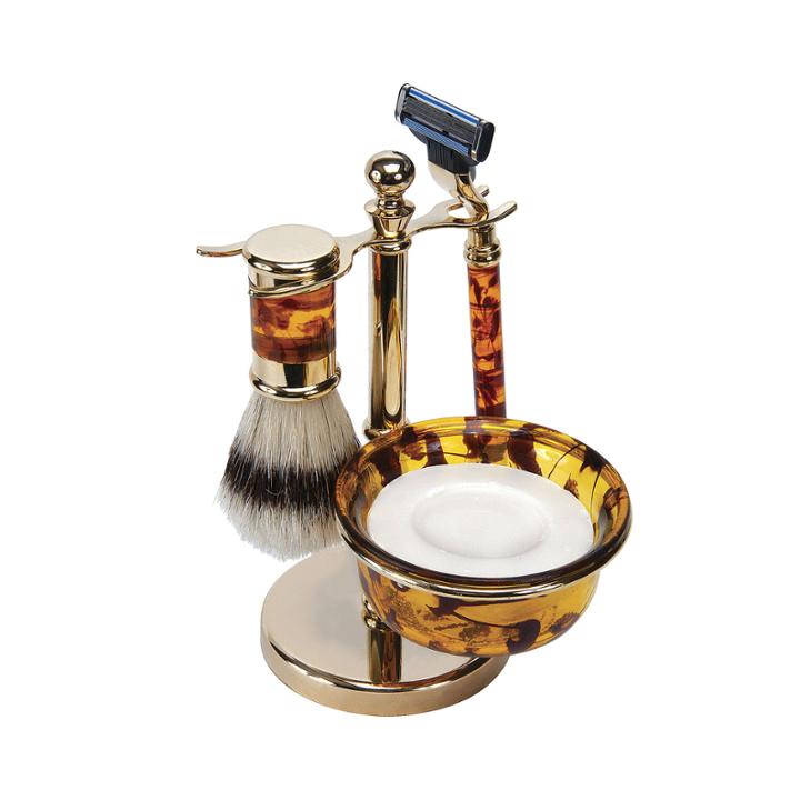 Harry D. Koenig 4-pc. Faux-tortoiseshell Shave Set For Men
