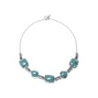 Enhanced Turquoise Sterling Silver Necklace