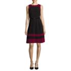 Alyx Sleeveless Colorblock Trim Fit-and-flare Dress
