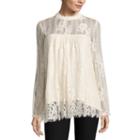 Hint Of Mint Long Sleeve Mock Neck Blouse-juniors