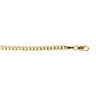 14k Two Tone 3.65mm Diamond Cut Curb Necklace 22
