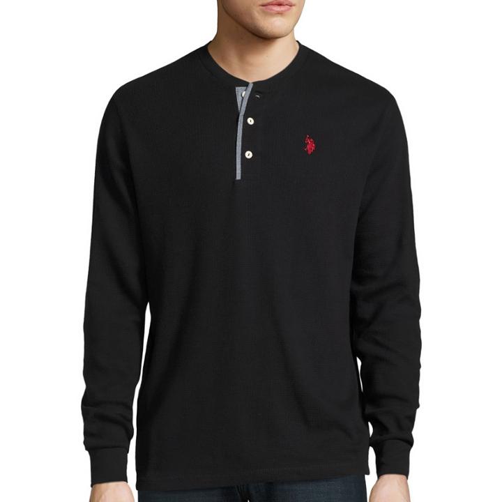 U.s. Polo Assn. Long-sleeve Thermal Henley Cotton Shirt