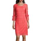R & K Originals 3/4-sleeve Crochet Lace Shift Dress