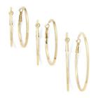 Decree Gold-tone 3-pr. Hoop Earring Set