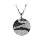 Animal Planet&trade; Crystal Sterling Silver Endangered Galapagos Penguin Pendant Necklace