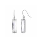 Sparkle Allure Crystal Silver Over Brass Drop Earrings