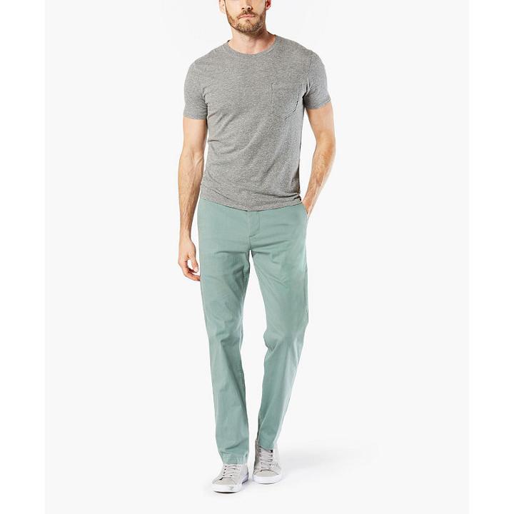 Dockers Washed Khaki Slim Fit Flat Front Pants