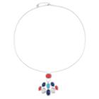 Liz Claiborne Womens Multi Color Oval Pendant Necklace