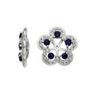 Lab-created Blue Sapphire & Diamond Accent Sterling Silver Earring Jackets