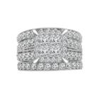 Womens 2 3/4 Ct. T.w. Princess White Diamond 14k Gold Engagement Ring