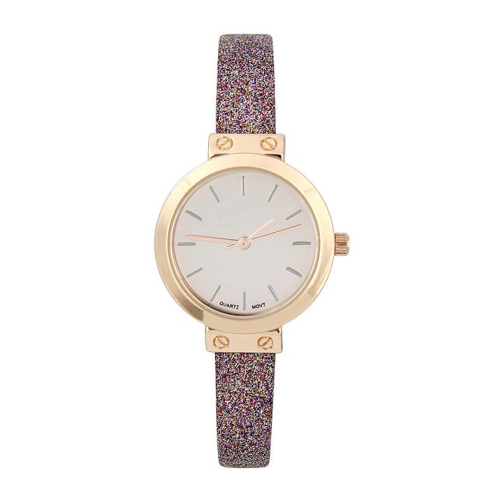 Mixit Womens Multicolor Strap Watch-pt5268rgmt