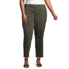 Liz Claiborne Classic Chino Crop Pant- Plus