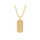 Mens 18k Gold Stainless Steel Pendant Necklace